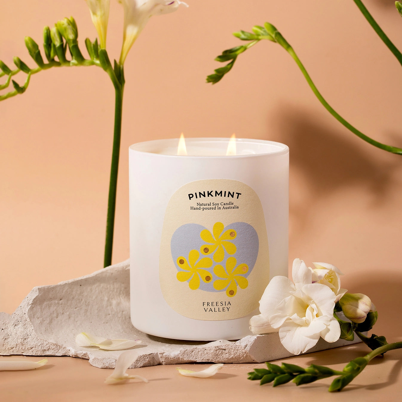 Freesia Valley Double Wick Soy Candle 300g