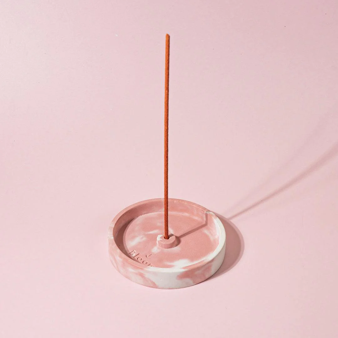 Marbled Incense Burner Rose
