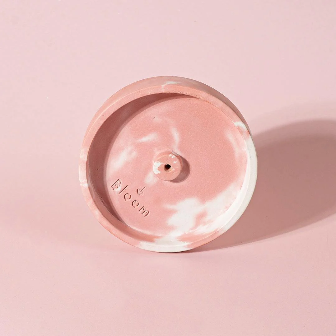 Marbled Incense Burner Rose