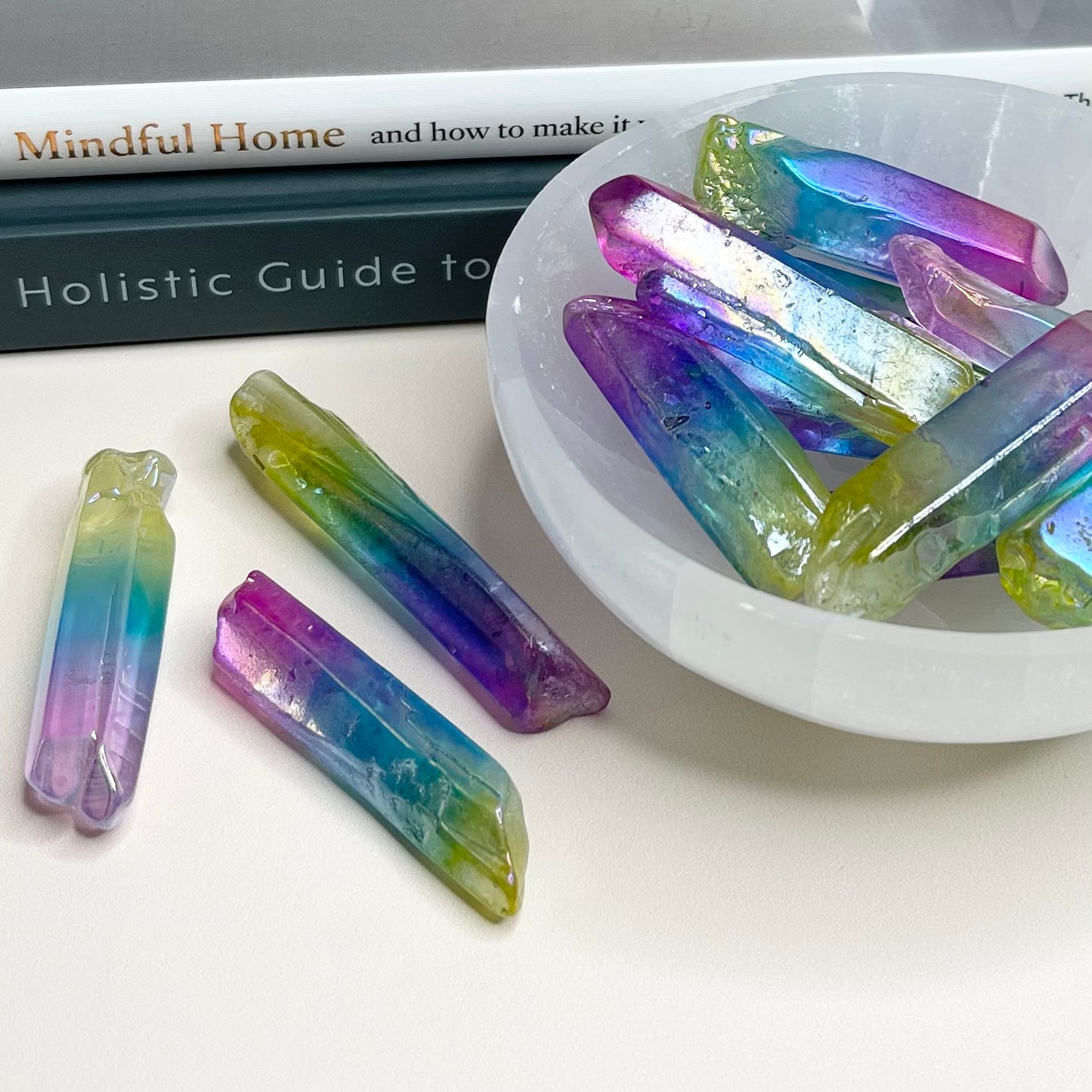 Iridescent Dichroic Quartz Point