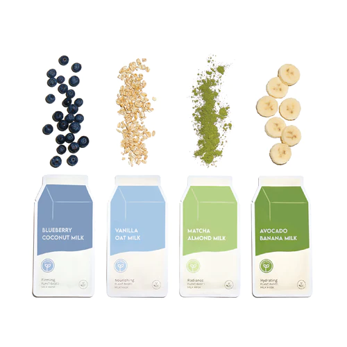 Plant Based Milk Sheet Mask Set