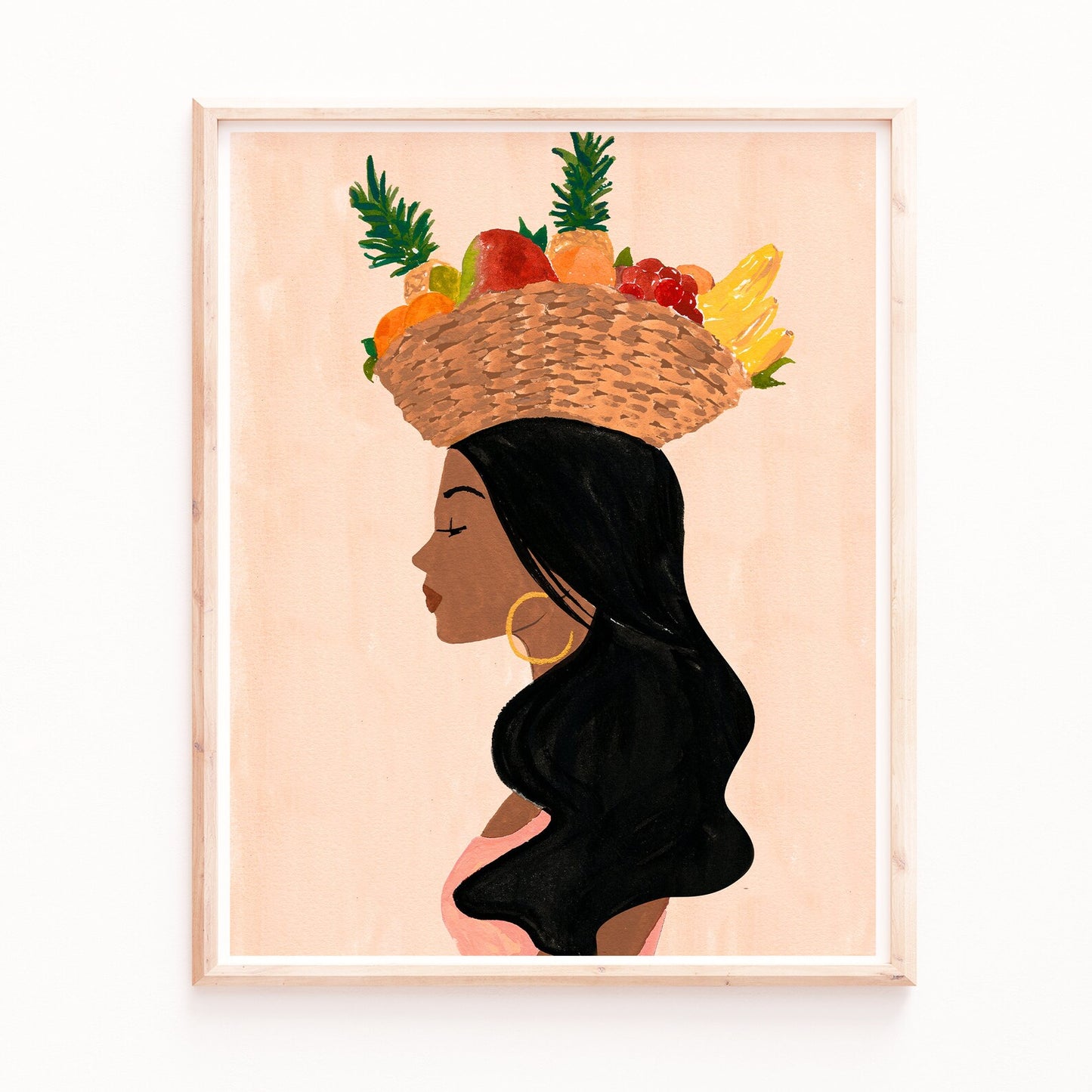 Valentina's Fruit Basket Art Print 8x10"