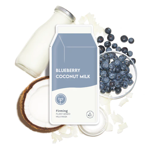 Firming Blueberry Coconut Plant Based Milk Sheet Mask