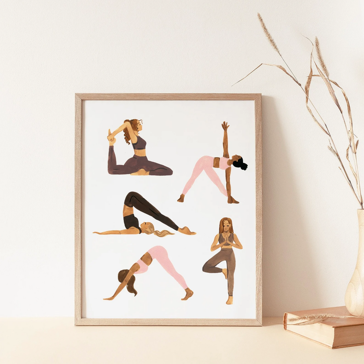 Yoga Girls Art Print 8x10