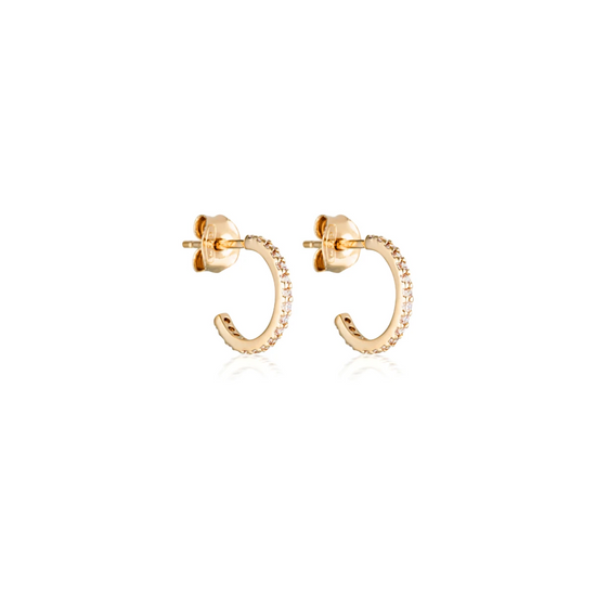 Baby Pave Hoops